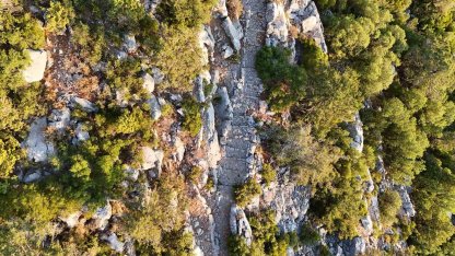 Antalya’da 3 bin 650 metrelik tarihi Kervan Yolu rotası dron ile görüntülendi