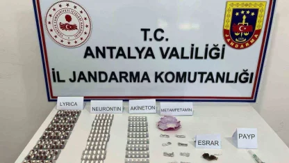 Antalya’da sentetik hap ve esrar ele geçirildi