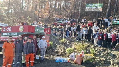 Öğrencilere yangın ve çevre bilinci konusunda yerinde bilgi verildi