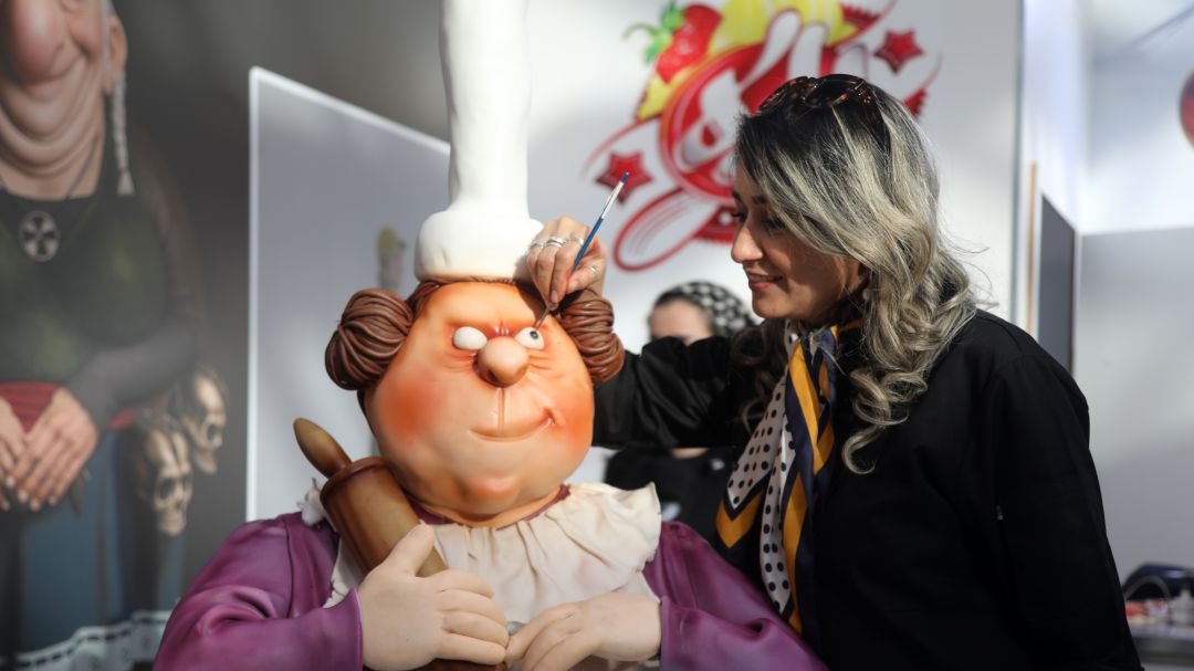 Şeker hamurundan 150 kiloluk heykel