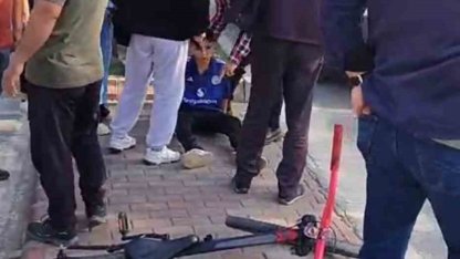 Yaya geçidinden bisikletiyle geçerken otomobilin çarptığı çocuk yaralandı