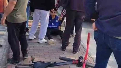 Yaya geçidinden bisikletiyle geçerken otomobilin çarptığı çocuk yaralandı