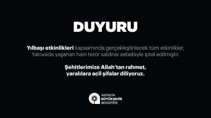 Antalya'da yılbaşı etkinlikleri iptal edildi