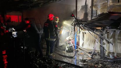 Muz sarartma tesisleri yangında zarar gördü