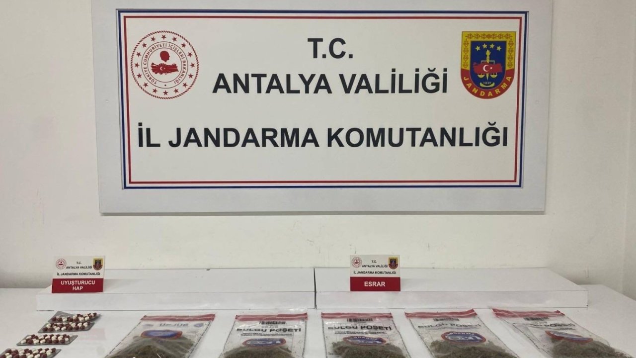 Alanya’da jandarmadan uyuşturucu operasyonu