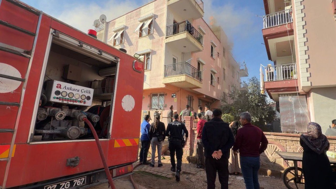 Ev yangınında dumandan etkilendi