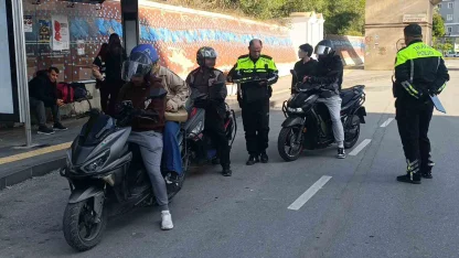 Manavgat’ta motosikletlilerin kask ve eldiven kullanım oranı yüzde 90