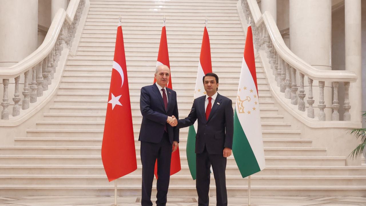 TBMM Başkanı Kurtulmuş, Tacikistan Ali Meclisi Milli Meclis Başkanı Emomali ile bir araya geldi