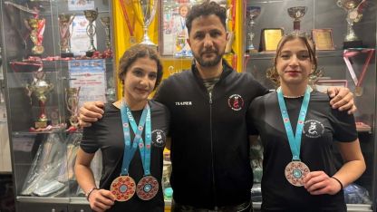 Şampiyon kız kardeşlerin hedefi dünya kupasında altın madalya