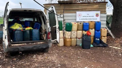 Antalya’da 2 bin 350 litre kaçak akaryakıt ele geçirildi