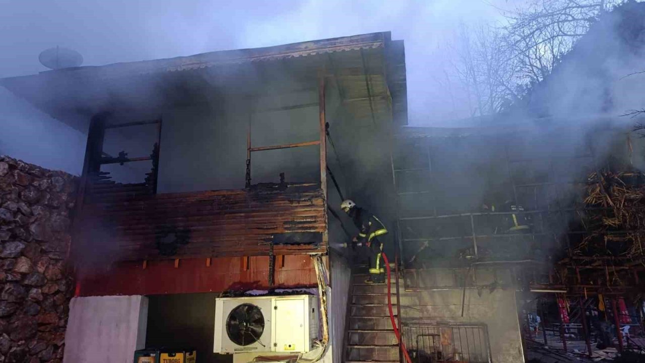 Alanya’da piknik işletmesinde yangın korkuttu
