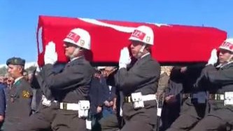 Kıbrıs gazisi askeri törenle uğurlandı