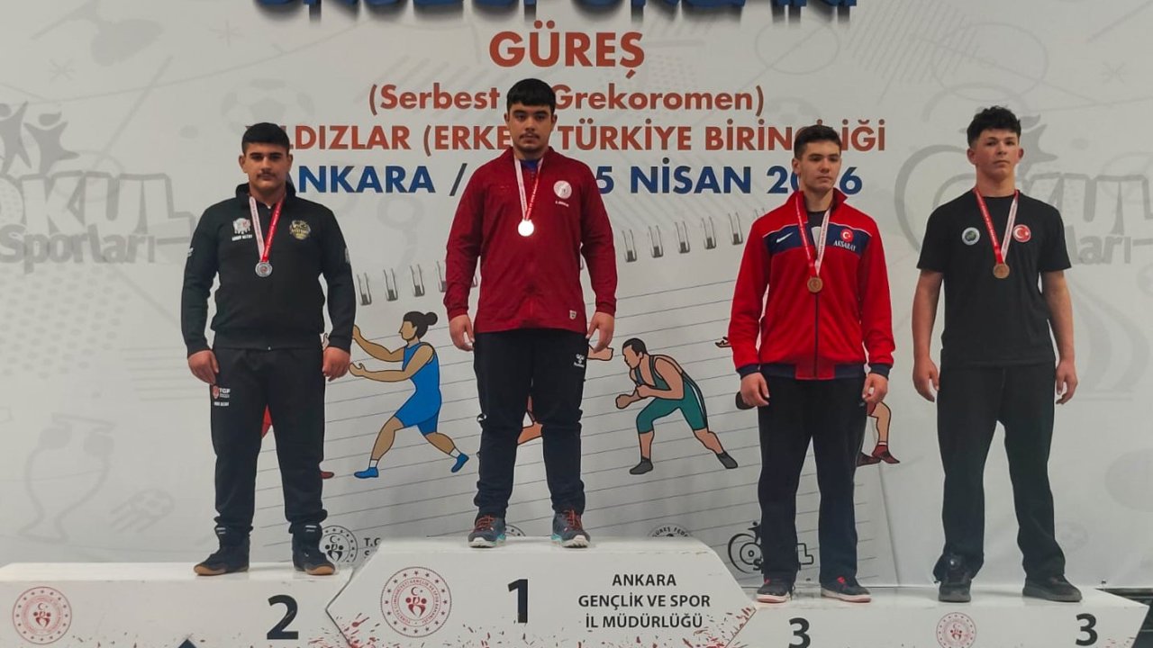 Manavgatlı güreşçi Umut Altay Türkiye ikincisi oldu