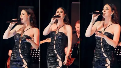 İç çamaşırı giymeden sahneye çıkan Defne Samyeli'nin görüntüleri olay oldu