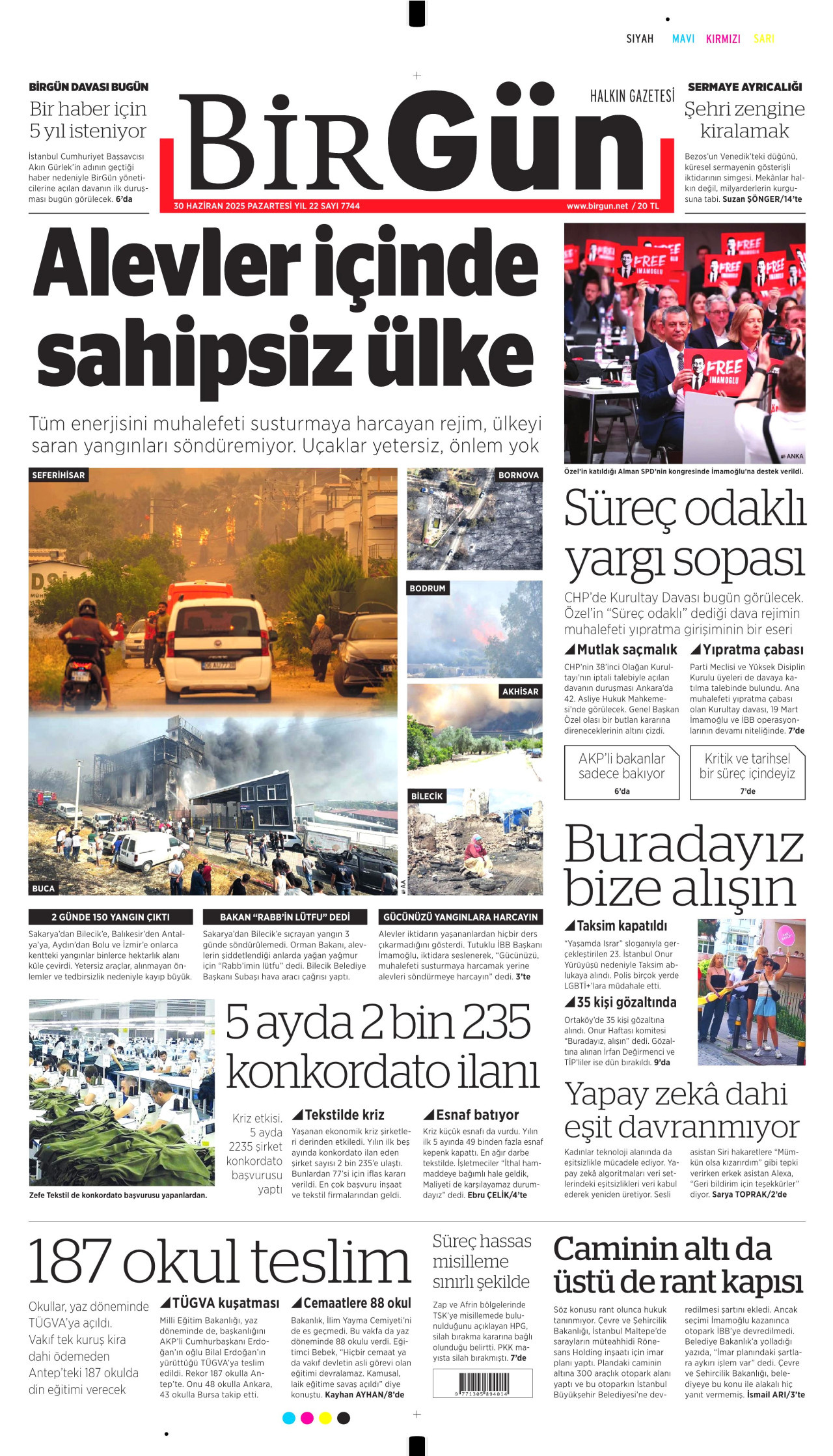 BİRGÜN Gazete Manşeti