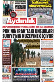 AYDINLIK GAZETESİ Gazete Manşeti