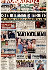 Korkusuz Gazetesi Gazete Manşeti