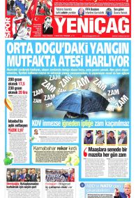 Yeniçağ Gazetesi Gazete Manşeti