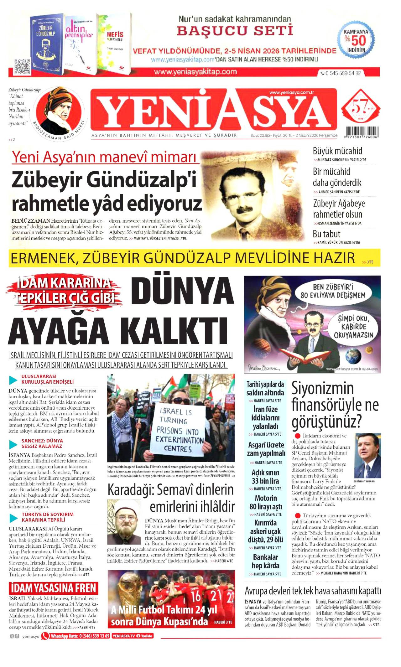 Yeni Asya Gazetesi Gazete Manşeti