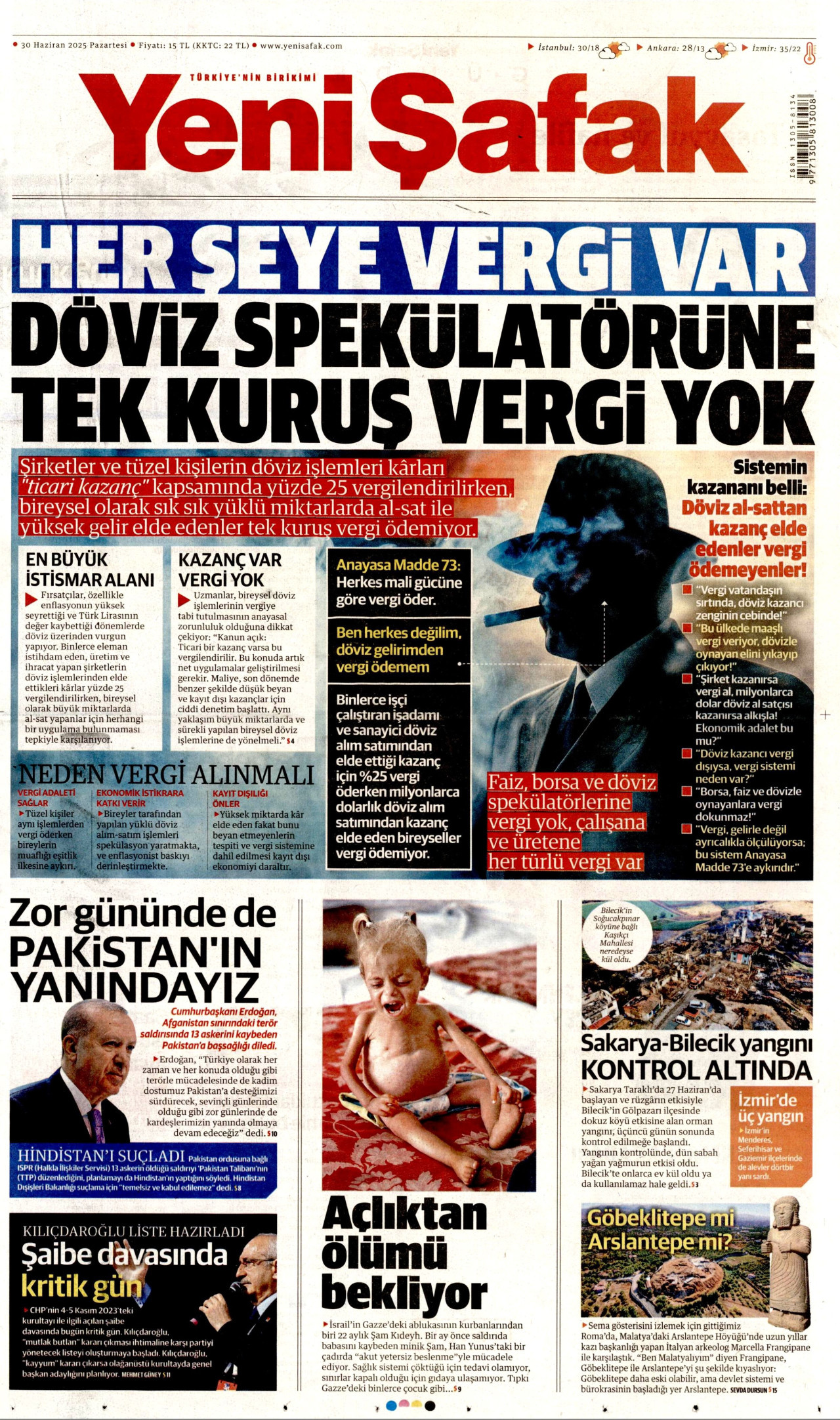 YENİ ŞAFAK Gazete Manşeti